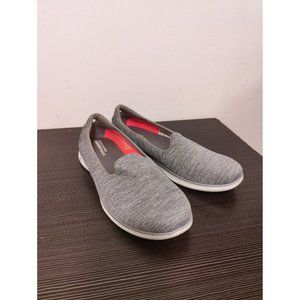 Skechers Arya Different Edge Wmn Sz 11 Gray Wedge Sneaker Comfort Slip On Flats